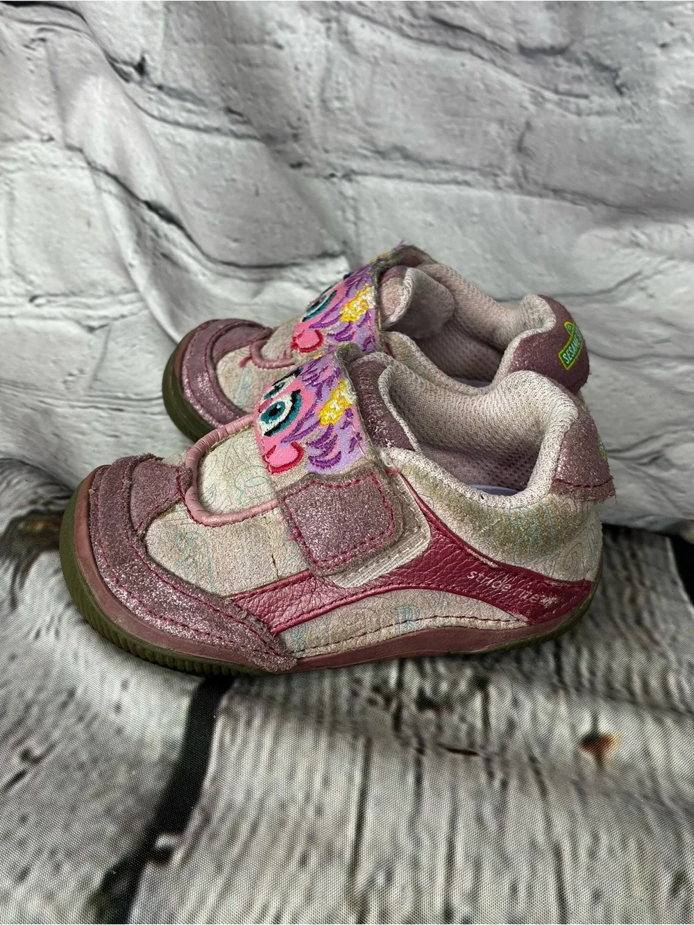 VTG Y2K Abby Cadabby Sesame Street Baby Stride Rite Pink Sneaker Shoes Size 4